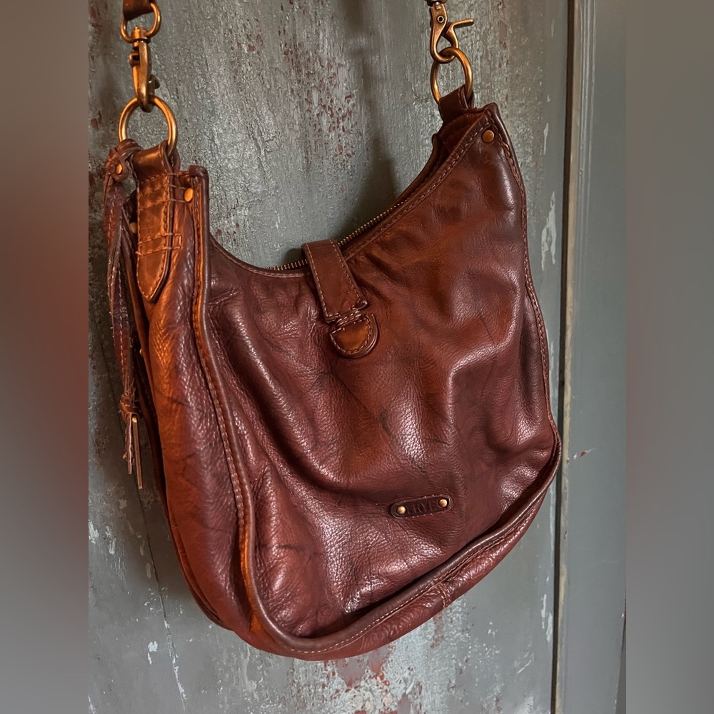 Frye Campus Madison Leather Brown Crossbody Purse Bag